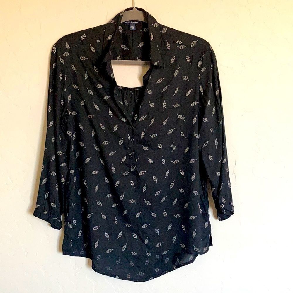 American Eagle feather blouse 